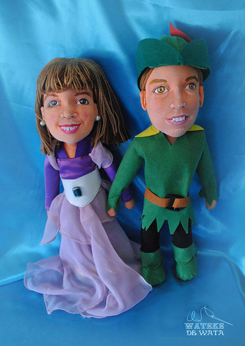 muñecos personalizados para niños con tu cara y vestidos Peter Pan Princesa
