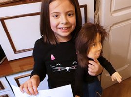 muñeca personalizada de trapo para regalar en comunión