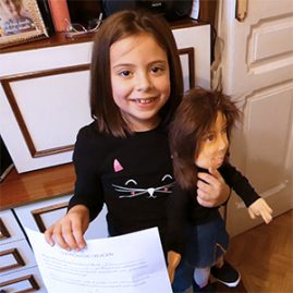 muñeca personalizada de trapo para regalar en comunión