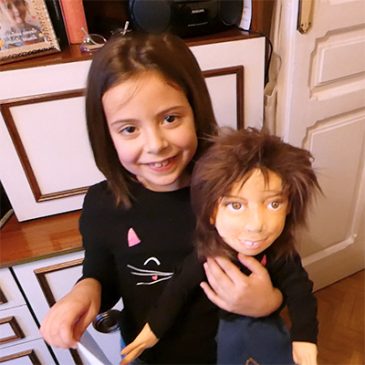 muñeca personalizada de trapo con cara niña igual