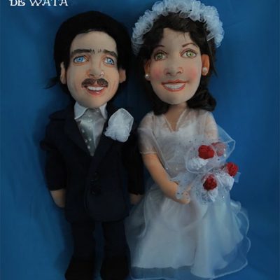 muñecos personalizados novios para tartas de boda a partir de fotos antiguas