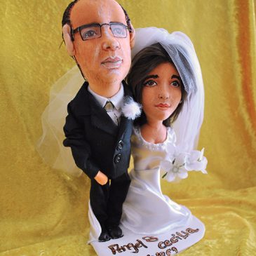 muñecos personalizados de trapo para bodas cara de novios hechos a mano