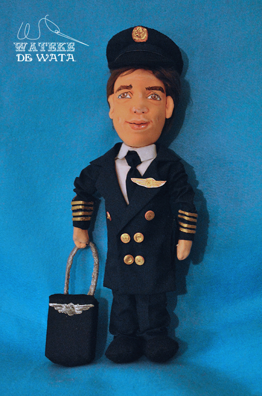 muñecos personalizados profesiones, mini yo de piloto