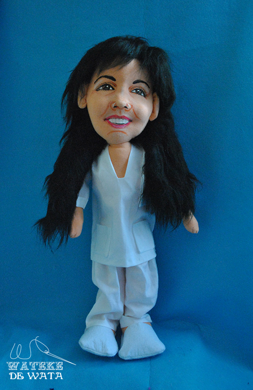 muñeca de enfermera, figuras de oficios hechas a mano