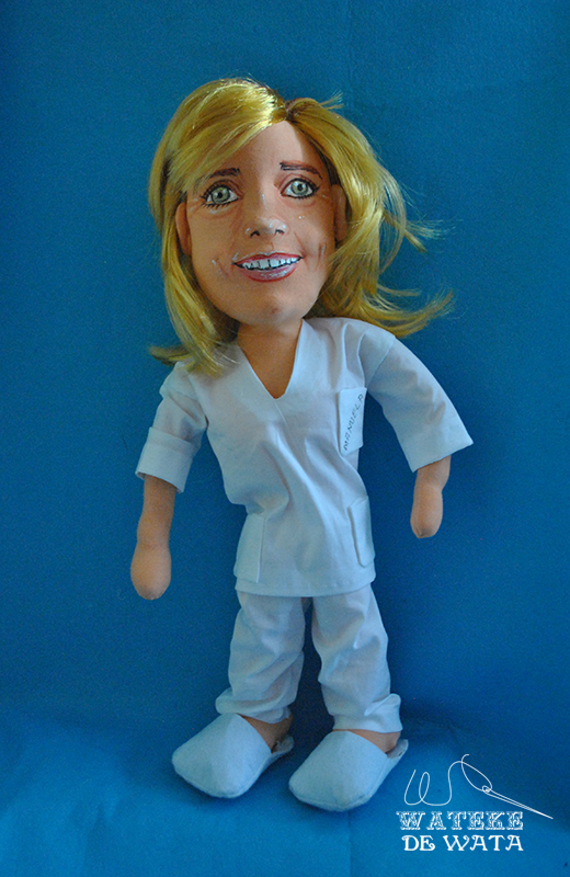 muñecas de enfermeras hechas a mano con tu cara, figuras de oficios