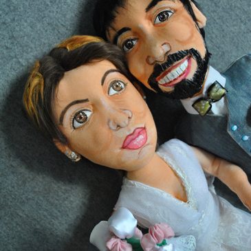 muñecos personalizados pareja hechos a mano con tu cara
