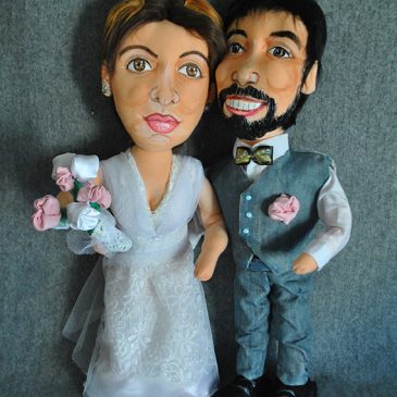 muñecos personalizados tela, figuras de novios reales